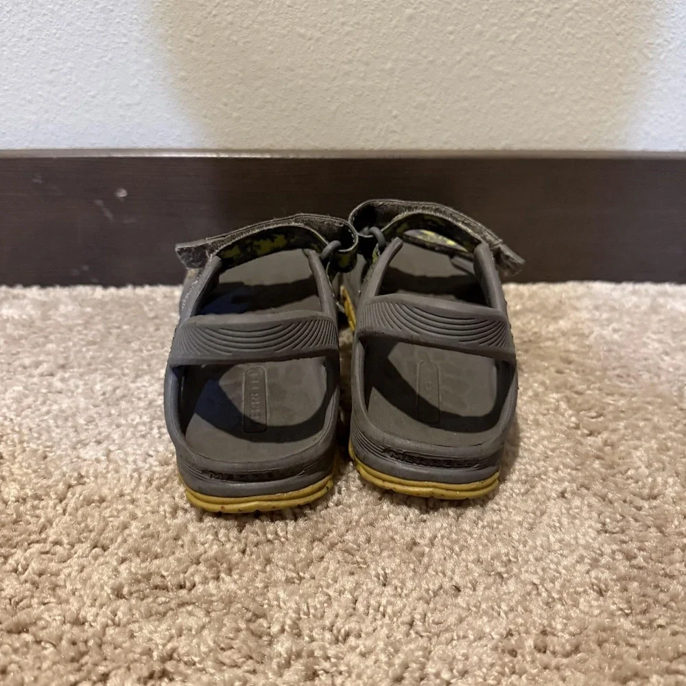 Merrell Sandals Shoes Boys Size 1 Gray Hydro Drift Water Slingback Trail